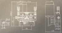 Размеры механизма подачи проволоки ZK-76ZY04